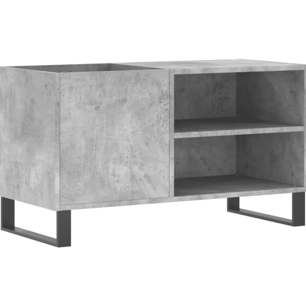 vidaXL Platenkast 85x38x48 cm bewerkt hout betongrijs