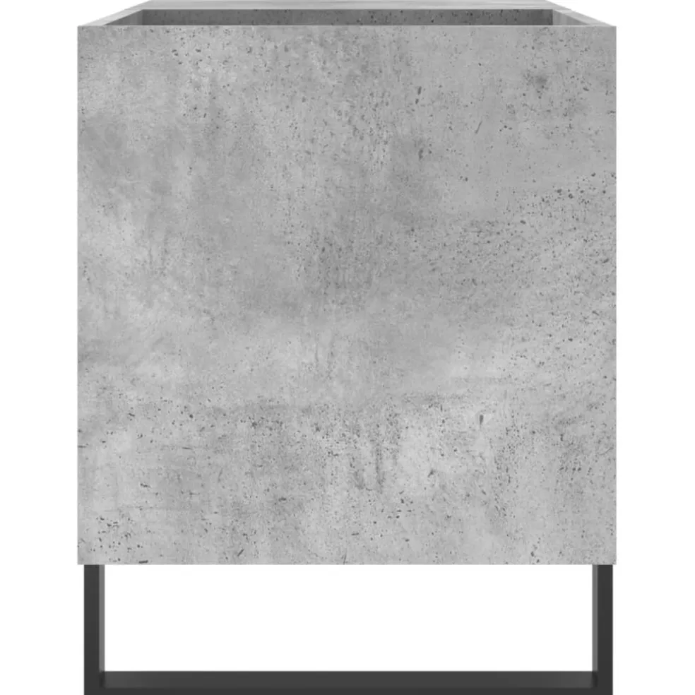 vidaXL Platenkast 85x38x48 cm bewerkt hout betongrijs