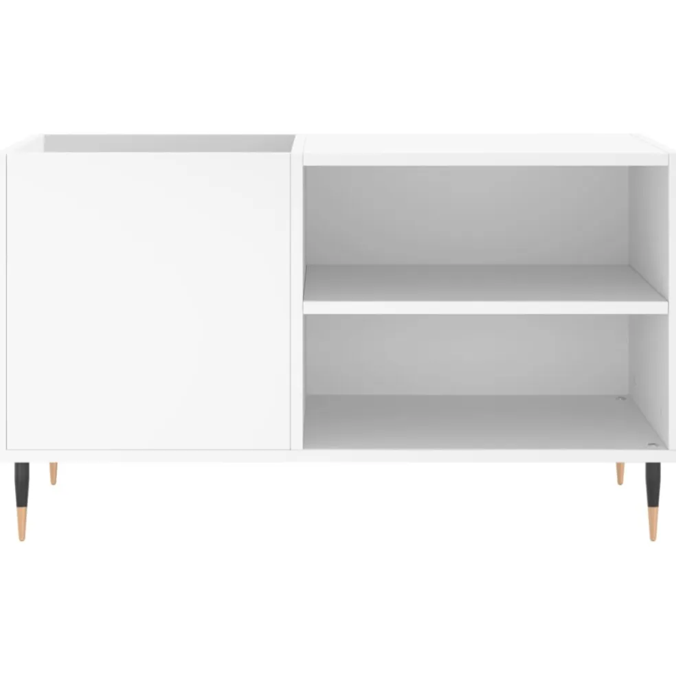 vidaXL Platenkast 85x38x48 cm bewerkt hout wit