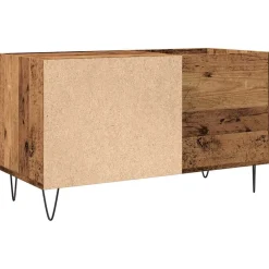 vidaXL Platenkast 84,5x38x48 cm bewerkt hout oud houtkleurig
