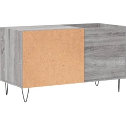 vidaXL Platenkast 85x38x48 cm bewerkt hout grijs sonoma eikenkleurig