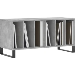vidaXL Platenkast 100x38x48 cm bewerkt hout betongrijs