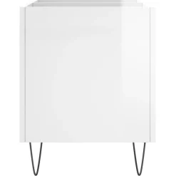 vidaXL Platenkast 74,5x38x48 cm bewerkt hout hoogglans wit