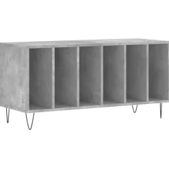 vidaXL Platenkast 100x38x48 cm bewerkt hout betongrijs