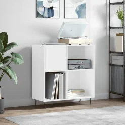 vidaXL Platenkast 74,5x38x48 cm bewerkt hout grijs sonoma eikenkleurig