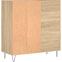vidaXL Platenkast 84,5x38x89 cm bewerkt hout sonoma eikenkleurig