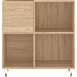vidaXL Platenkast 84,5x38x89 cm bewerkt hout sonoma eikenkleurig