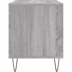 vidaXL Platenkast 100x38x48 cm bewerkt hout grijs sonoma eikenkleurig