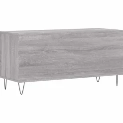 vidaXL Platenkast 100x38x48 cm bewerkt hout grijs sonoma eikenkleurig
