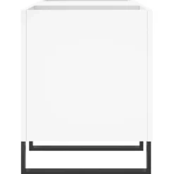 vidaXL Platenkast 121x38x48 cm bewerkt hout wit