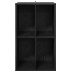 vidaXL Platenkast Zwart eiken 44,5 x 36,5 x 74,5 cm Bewerkt hout