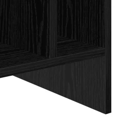 vidaXL Platenkast Zwart Eiken 78.5 x 35 x 45 cm Bewerkt hout