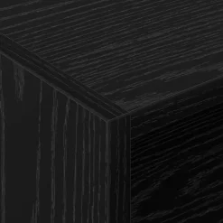 vidaXL Platenkast Zwart Eiken 78.5 x 35 x 45 cm Bewerkt hout