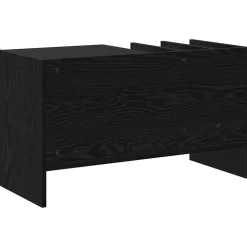 vidaXL Platenkast Zwart Eiken 78.5 x 35 x 45 cm Bewerkt hout