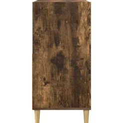 vidaXL Platenspeler Steun Gerookt eiken 82 x 39,5 x 82,5 cm
