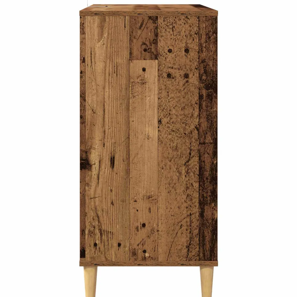 vidaXL Platenspeler Steun Oud hout 71 x 39,5 x 83 cm Bewerkt hout