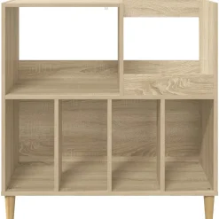 vidaXL Platenspeler Steun Sonoma Eiken 82 x 39,5 x 82,5 cm