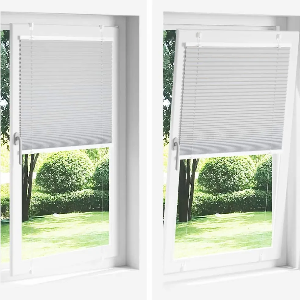 vidaXL Plissé rolgordijn 40x100 cm stofbreedte 39,4 cm polyester wit