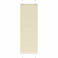 vidaXL Plissé rolgordijn 40x100 cm stofbreedte 39,4 cm polyester crème