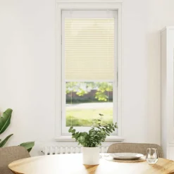 vidaXL Plissé rolgordijn 40x100 cm stofbreedte 39,4 cm polyester crème