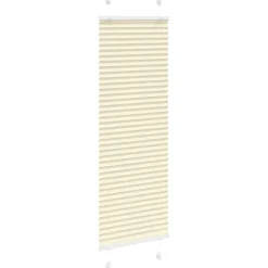 vidaXL Plissé rolgordijn 40x100 cm stofbreedte 39,4 cm polyester crème