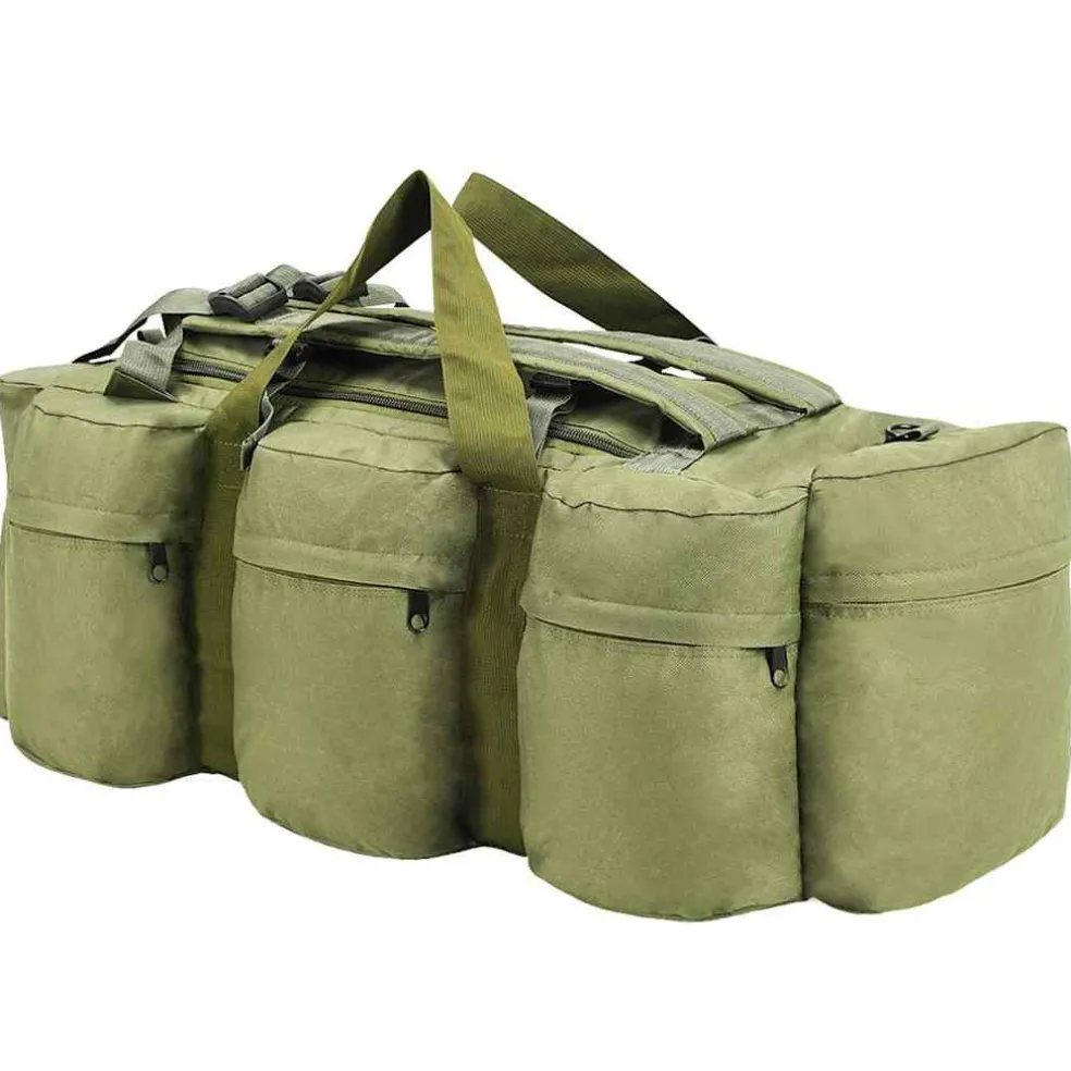 vidaXL Plunjezak 3-in-1 legerstijl 45 L olijfgroen