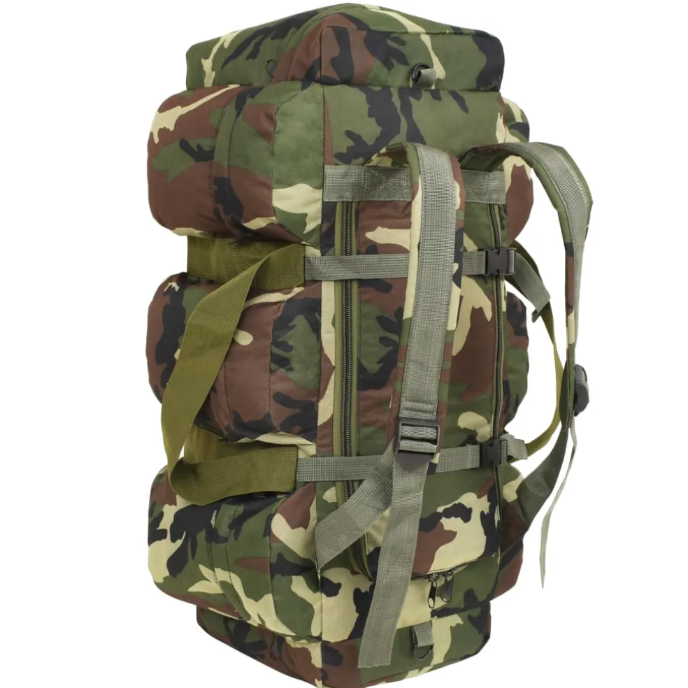 vidaXL Plunjezak 3-in-1 legerstijl 45 L zwart