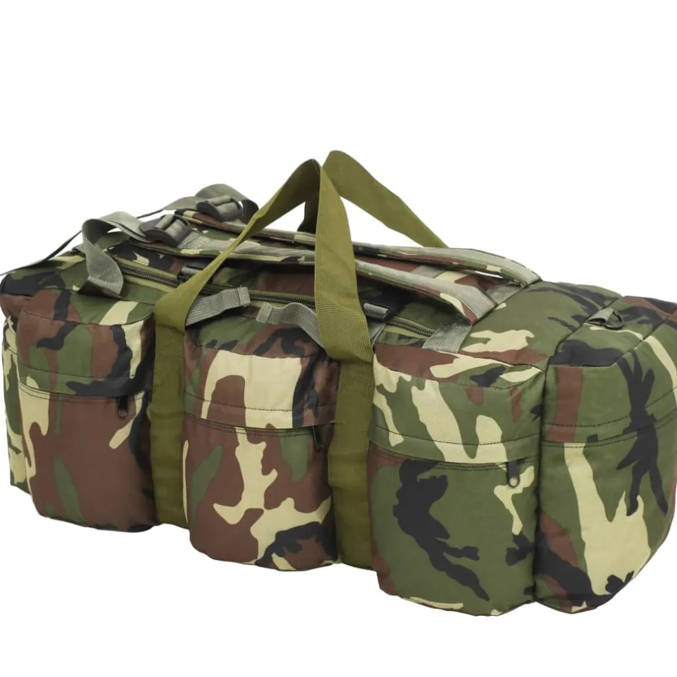 vidaXL Plunjezak 3-in-1 legerstijl 45 L zwart