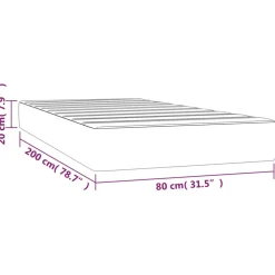 vidaXL Pocketveringmatras medium 80x200x20 cm fluweel donkergroen