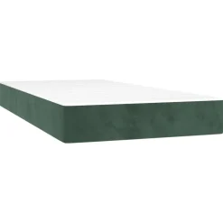 vidaXL Pocketveringmatras medium 80x200x20 cm fluweel donkergroen