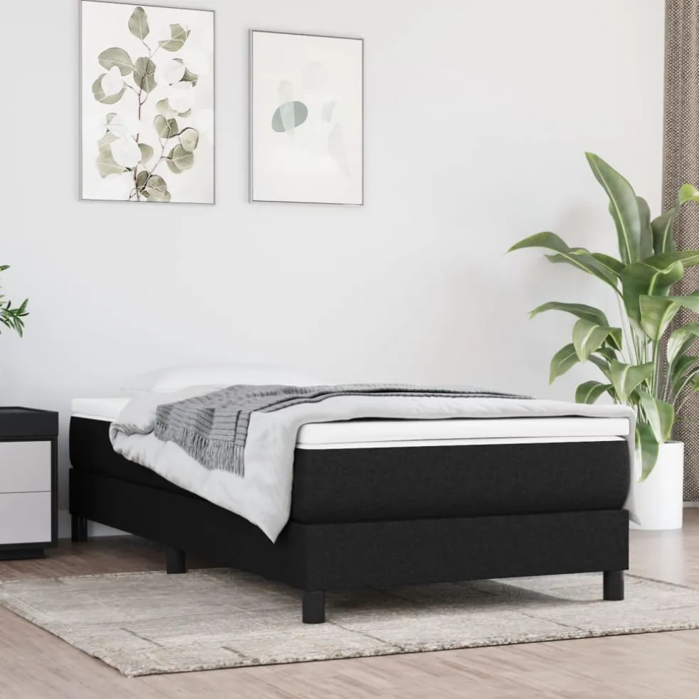 vidaXL Pocketveringmatras medium 80x200x20 cm stof zwart
