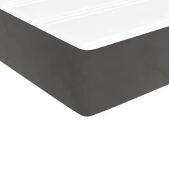 vidaXL Pocketveringmatras medium 80x200x20 cm fluweel donkergrijs