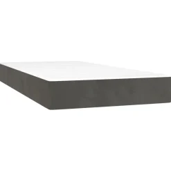 vidaXL Pocketveringmatras medium twin 100x190x20 cm fluweel donkergrijs