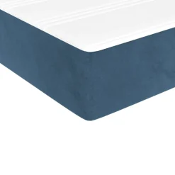 vidaXL Pocketveringmatras medium 80x200x20 cm fluweel donkerblauw