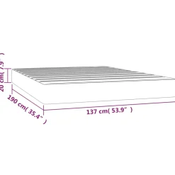 vidaXL Pocketveringmatras medium 80x200x20 cm kunstleer wit