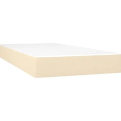 vidaXL Pocketveringmatras medium 180x200x20 cm kunstleer crèmekleurig