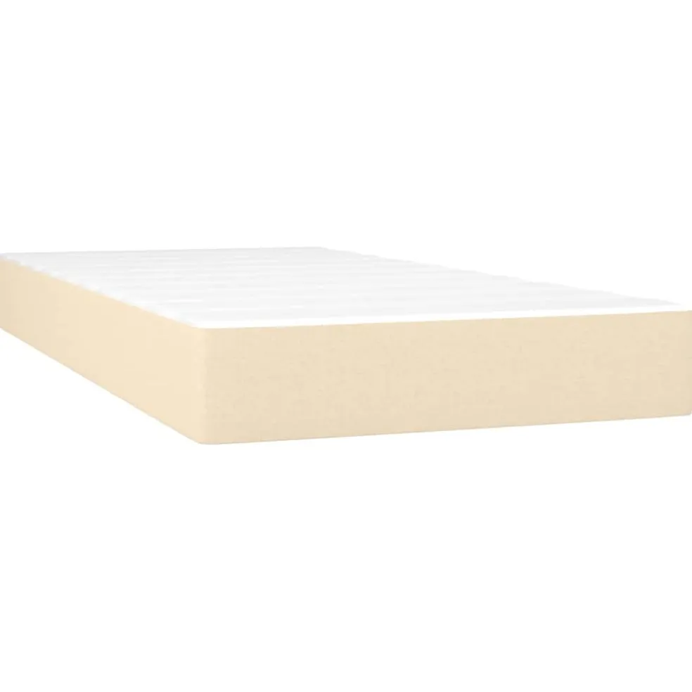 vidaXL Pocketveringmatras medium 180x200x20 cm kunstleer crèmekleurig