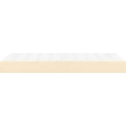 vidaXL Pocketveringmatras medium 180x200x20 cm kunstleer crèmekleurig