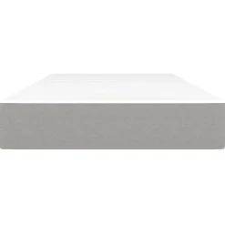 vidaXL Pocketveringmatras medium twin 100x190x20 cm stof lichtgrijs