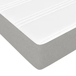 vidaXL Pocketveringmatras medium twin 100x190x20 cm stof lichtgrijs