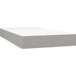 vidaXL Pocketveringmatras medium twin 100x190x20 cm stof lichtgrijs