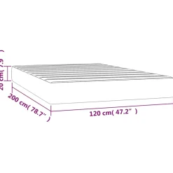 vidaXL Pocketveringmatras medium 120x200x20 cm kunstleer crèmekleurig