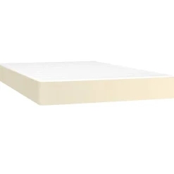 vidaXL Pocketveringmatras medium 120x200x20 cm kunstleer crèmekleurig