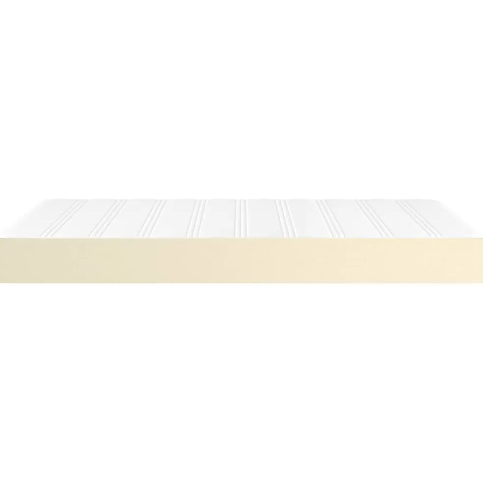 vidaXL Pocketveringmatras medium 120x200x20 cm kunstleer crèmekleurig