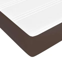 vidaXL Pocketveringmatras medium 90x200x20 cm kunstleer bruin