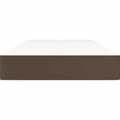 vidaXL Pocketveringmatras medium 90x200x20 cm kunstleer bruin