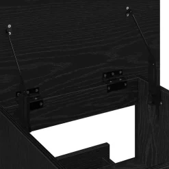 vidaXL Podium Zwart Eiken Bewerkt hout 55 x 55 x 107 cm