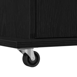 vidaXL Podium Zwart Eiken Bewerkt hout 55 x 55 x 107 cm