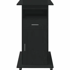 vidaXL Podium Zwart Eiken Bewerkt hout 55 x 55 x 107 cm