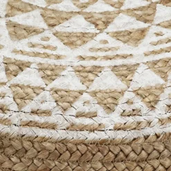 vidaXL Poef handgemaakt 45x30 cm jute wit